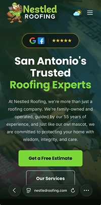 Nestled Roofing mobile